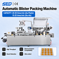 Machine d'emballage sous blister automatique haute productivité pour comprimés de beurre ALU-PVC, contrôle PLC, 20-50 fois/min