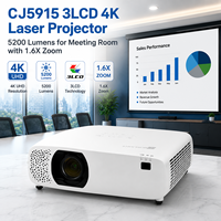 Projecteur laser 4K 3LCD CJ5915 5200 lumens pour salle de réunion avec zoom 1,6x