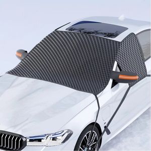 Oxford trois fenêtres Six sangles voiture <span class=keywords><strong>pare</strong></span>-brise avant couverture de <span class=keywords><strong>neige</strong></span> Anti-gel Anti-gel hiver demi-couverture trois couches épaissie - Product Image 2