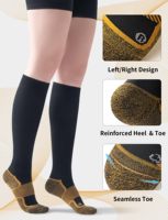 Chaussettes de compression infusées au cuivre 20-30 mmHg pour hommes et femmes, soutien gradué, circulation, sport, voyage, infirmières