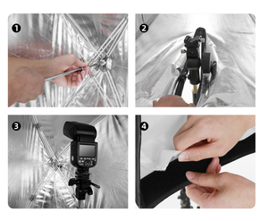 Boîte à lumière annulaire pour <span class=keywords><strong>flash</strong></span> photo 60 x 90 cm à ouverture rapide, simple et efficace - Product Image 4