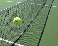 Ensemble d'entraînement de tennis compétitif pour la formation en blocs, à prix réduit. Filet de tennis portable standard en PE à double couche pour l'extérieur.