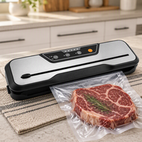 Scelleuse alimentaire sous vide portable en acier inoxydable, compacte et électrique, pour usage domestique, avec coupe-sacs – Meilleure vente