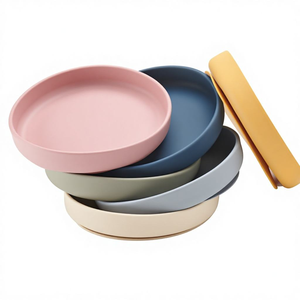 Piatto in Silicone Morbido con Ventosa Antiscivolo, Grande Capacità, Lavabile, Portatile, per l'Alimentazione e l'Apprendimento dei Bambini - Product Image 3