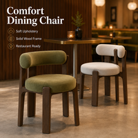 Juego de Comedor Moderno para Restaurante con Cubierta de Piedra Sinterizada y Estructura de Grado Comercial - Asientos de Lujo para Cafetería, Hotel, Bistro