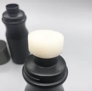 Applicateur de brosse à cheveux éponge, bouteille en plastique vide pour application de vernis à chaussures, 250ml, pièces