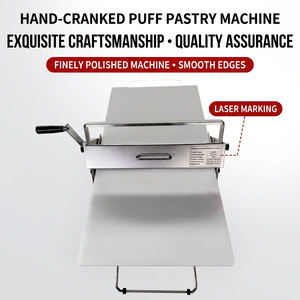 Petite machine à étaler la pâte à feuilleté manuelle de table pour boulangerie commerciale et moulin à farine, idéale pour faire des croissants et des bases de pizza fines - Product Image 4