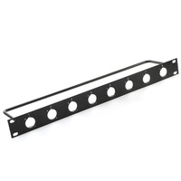 Rak Distribusi Video 8-slot Blank Jumper Board 1U 8-way Kabinet Aluminium Alloy Panel XLR Soket Audio Tipe-D Tanpa Layar