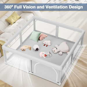 Parc Bébé Vente Directe Usine avec Tapis, Très Grand Parc avec Sac de Rangement Adapté à une Utilisation Intérieure et Extérieure - Product Image 5