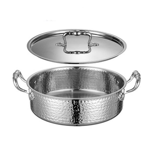 Luxury 304 Stainless Steel 3-Layer Hot Pot Nature Color Stock/Kitchen <b>Cookware</b> <b>Set</b> with Glass Lid for Soup Home Use - Product Image 3