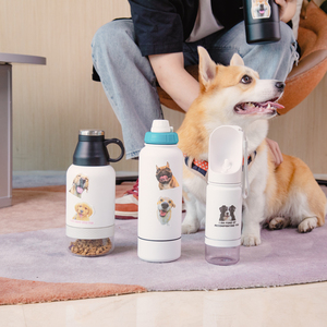 Everich 3 in 1 Multifunctional Design Stainless Steel Double Wall Insulated Pet Feeding <strong>Dog</strong> <strong>Water</strong> <strong>Bottles</strong> for Travel - Product Image 5