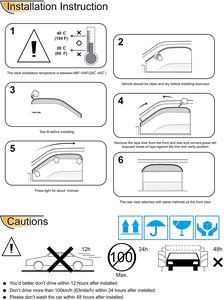 High Clarity PMMA Car Window <b>Rain</b> Visor Integrated Blister Molding Side Window <b>Deflector</b> for Sedans & SUVs - Product Image 4
