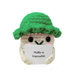 Nuevo muñeco de lana estilo waffle transfronterizo, lindo adorno hecho a mano, muñeco tejido, muñeco de ganchillo de lana hecho a mano - Product Image 3