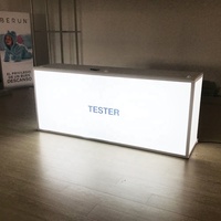 Comptoir d'exposition modulaire en aluminium sans cadre de 8 pieds avec USB, assemblage portable, table LED