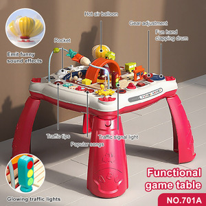 Table de jeu éducative multifonctionnelle personnalisée pour bébé avec musique, lumière et jouets interactifs pour le développement sensoriel - Product Image 3
