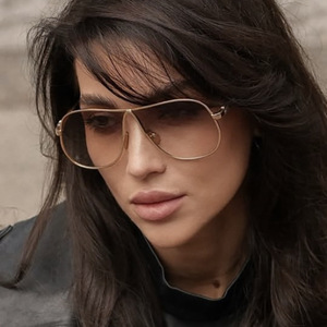 Kedun Toad-shaped Sunglasses 2025 New <b>Large</b> <b>Frame</b> European American High-end Metal Retro Trendy UV400 - Product Image 2