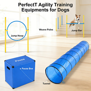 อุปกรณ์ฝึกสุนัขแบบ Agility ชุดเสากระโดด กรวย ถัง แท่งมาร์คเกอร์ ทำจากไนลอน พลาสติก และไฟเบอร์ สำหรับการฝึกอบรม - Product Image 2