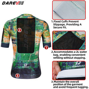 Maillot de cyclisme Darevie personnalisé avec poche d'hydratation 2L, maillot de vélo de gravier personnalisé, vêtements de vélo extensibles - Product Image 5