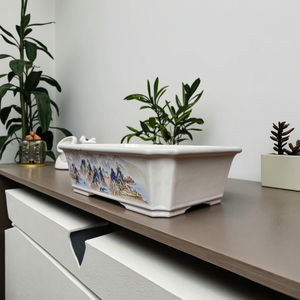 Macetas Rectangulares de Cerámica de Lujo Yixing, Hechas a Mano, Modernas, para Bonsái, con Acabado Glaseado a Alta Temperatura, para Plantas de Exterior, Gigantes - Product Image 4