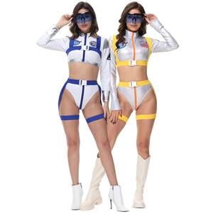 Costumes d'astronaute sexy pour femmes, déguisement d'astronaute pour adultes, uniforme de vol, performance scénique, déguisement d'Halloween, cadeau, combinaison spatiale - Product Image 1