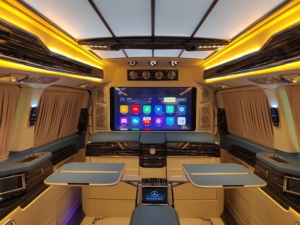 Nouveau siège de van VIP de luxe modifié avec table pour Mercedes Sprinter V Class V260L, doté d'un repose-jambes secondaire électrique et de ventilation - Product Image 5