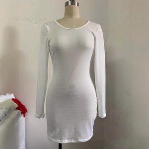 <span class=keywords><strong>2021</strong></span> <span class=keywords><strong>verano</strong></span> Europeo Americano vestido Color sólido sin espalda temperamento estilo Casual logotipo frontal Natural Stock AliExpress para <span class=keywords><strong>Amazon</strong></span> - Product Image 4