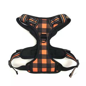 สายรัดอกสุนัขแบบตาข่ายสะท้อนแสงลายสก็อตบุผ้าโพลีเอสเตอร์คุณภาพสูงสำหรับสุนัขพันธุ์ใหญ่-เสื้อกั๊กปรับได้ - Product Image 3