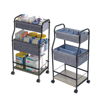 Chariot roulant multifonctionnel le plus vendu pour chambre de bébé, couches et jouets, avec panier en filet