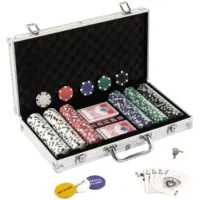 Poker Set Chips 300 500 Aluminium Box 11 Gramm Clay Poker Chip Set für Texas Hold'em Blackjack Glücksspiel