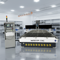Routeur CNC 3D ATC Wisdom 1325 pour le travail du bois avec commande Syntec, servomoteur, boîte de vitesses, haute rigidité