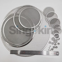 Filter baja tahan karat layar jala SUS bulat cakram pemotong 13mm 25mm 50mm 90mm 100mm 120mm dll lubang persegi untuk Filter cairan