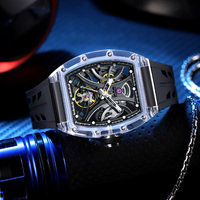 Nouvelle Montre Mécanique Automatique Squelette de Luxe Transparente 2026 pour Hommes, Montre de Sport Personnalisée OEM ODM, Stock d'Usine, Montre-Bracelet