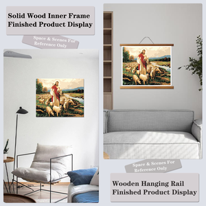 Kit de peinture à l'huile par numéros DIY, style Jésus, peinture par numéros pour adultes, toile à dessiner avec pinceaux - Product Image 6