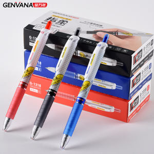 Genvana Vente directe en usine Stylo gel rétractable <span class=keywords><strong>Super</strong></span> Soft Grip 0.5mm Largeur de ligne Pointe de balle Grille en plastique Stylos gel de marque - Product Image 5