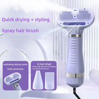 Peigne et outils de toilettage portables en acier inoxydable pour animaux de compagnie, kit de brosses auto-nettoyantes pour chiens et chats