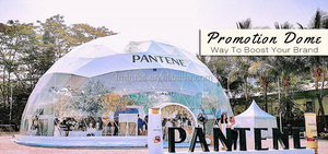 3,5,6,8,10,15,20,<span class=keywords><strong>25</strong></span>,30m de diamètre Villa de vacances hôtel cadre en acier dôme géodésique transparent préfabriqué hôtel 4 saisons dôme tente - Product Image 5