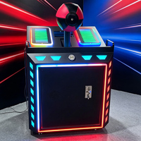 Máquina de tiro recreativa para interiores operada con monedas, juego de arcade mini de PVC, centro de entretenimiento con tickets