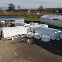 Abri gonflable de tente d'air rapide à haute pression résistante pour le champ extérieur de station de premiers secours de commande de feu médical extérieur