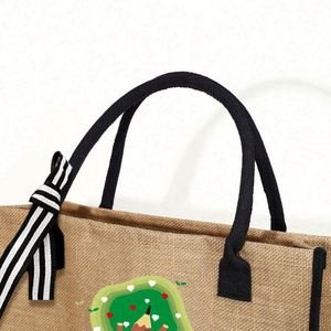 Customized <b>Gift</b> Jute Tote <b>Bag</b> <b>Extra</b> <b>Large</b> Reusable Grocery Shopping <b>Bag</b> - Product Image 4