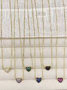 CH-JDN0949 Nouveauté Cadeau de la Saint-Valentin Meilleur ami Pendentif en émail coloré <span class=keywords><strong>Collier</strong></span> cœur <span class=keywords><strong>Collier</strong></span> d'amitié <span class=keywords><strong>Collier</strong></span> de famille - Product Image 6