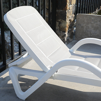 Chaise longue de piscine en polypropylène, chaise longue de plage, chaise longue de mer
