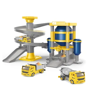 Wholesale custom Plastic DIY Assemble Engineering Truck Series Track Toy Alloy Slot Car