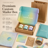 Boîtes d'expédition personnalisées en papier kraft avec impression arc-en-ciel, emballages de luxe pour crèmes corporelles, pots, cadeaux, abonnements