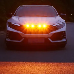 4 adet/takım otomobil drl meclisi değiştirme sarı lens araba dış ışık led ızgara lambası ford F150 Raptor 2015 için-2017