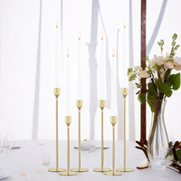 Support de Bougeoir Conique en Métal Électroplaqué Or Rose Simple pour Mariages, Décoration d'Intérieur en Gros