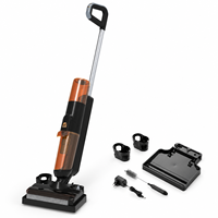 Aspirateur sans fil léger pour l'entretien des sols de toute la maison, avec 30 minutes d'autonomie, double réservoir d'eau, pour marbre, carrelage, bois
