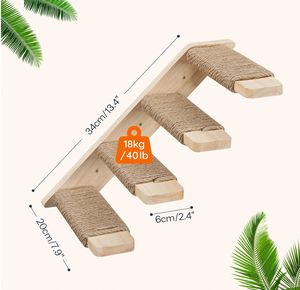 Marco de escalada de pared de árbol de gato de madera clásico diseño ecológico <span class=keywords><strong>Centro</strong></span> de Actividades de Construcción duradero para entretenimiento <span class=keywords><strong>felino</strong></span> - Product Image 3