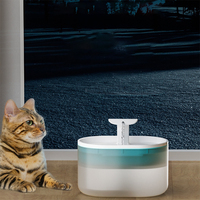 Fontaine à eau pour animaux de compagnie à circulation automatique avec filtre transparent à prisme en capsule, approvisionnement direct usine, pour chats, articles pour animaux de compagnie, vente transfrontalière