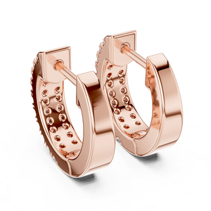 Boucles d'oreilles en diamant de culture pour femmes, plaquées or rose, bijoux chics, éclat radieux, cadeau pour mariage, occasion spéciale, mode quotidienne - Product Image 4
