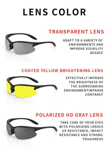Yijia, conjuntos personalizados, gafas de caza, gafas de sol de protección UV400 antiniebla, gafas tácticas para disparar